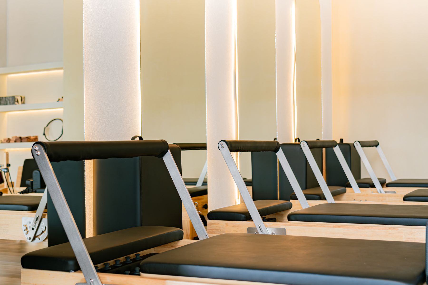 Close detail of classical Pilates apparatus